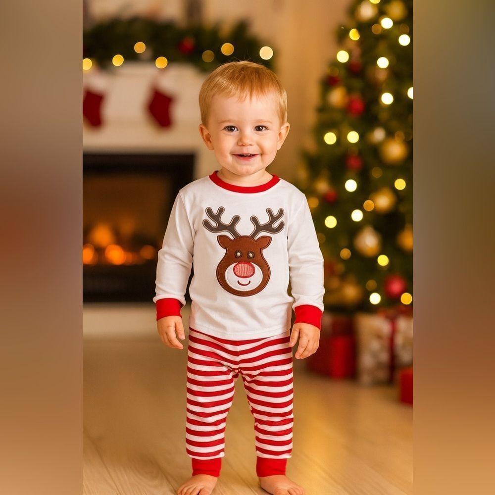 NEW Boy’s Christmas Deer Pajama Set